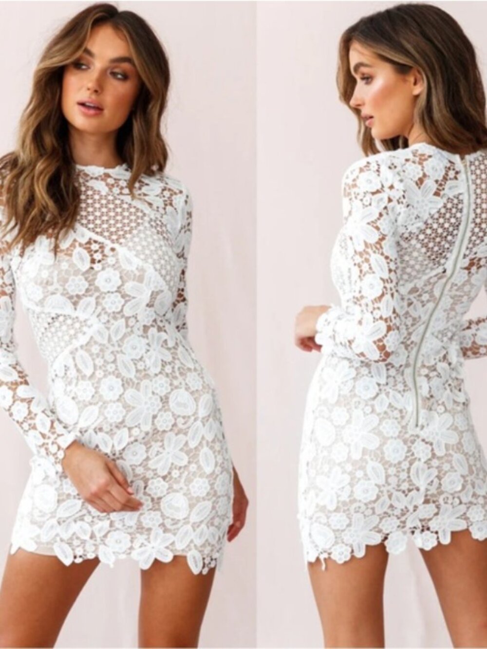 Selfie Leslie Ivory Lace Dress - NWT - S